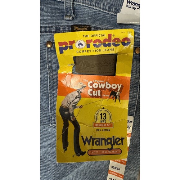 Y2K NWT Wrangler Jeans Mens 42x30 Cowboy Cut USA Pro Rodeo 1013MWZGK Dead Stock - Picture 2 of 7